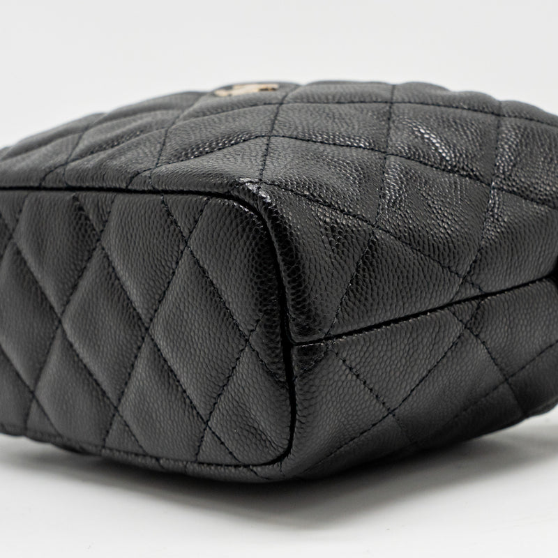 Chanel Quilted Hobo Bag Caviar Black GHW (Microchip)