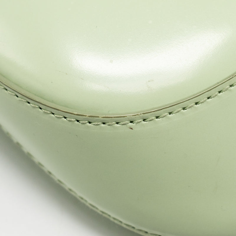 Prada Small Cleo Shoulder Bag Brushed Leather Light Green SHW