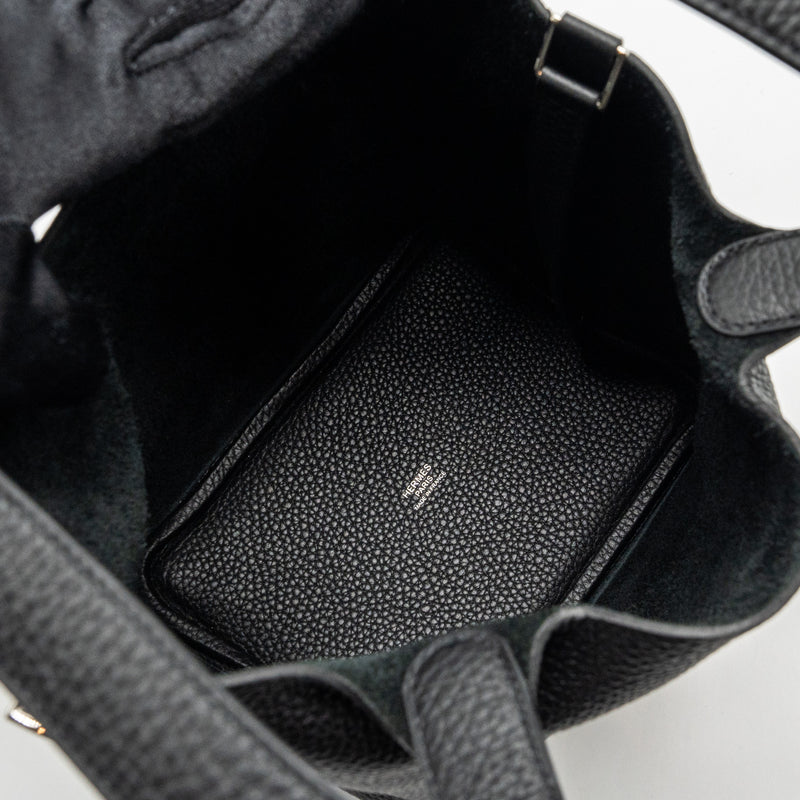 Hermes Picotin 18 Lock Bag Clemence Black SHW Stamp Y
