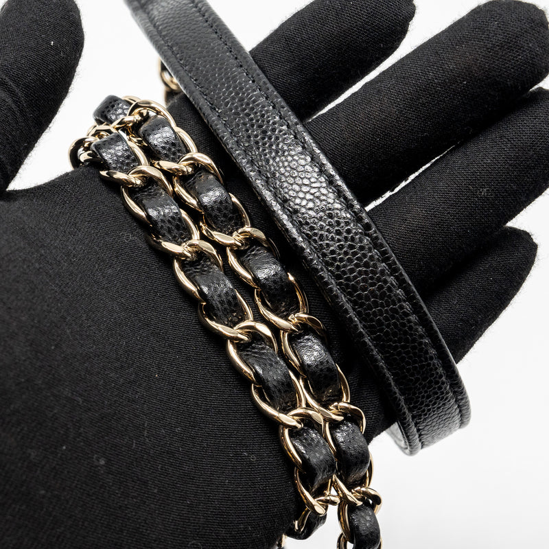 Chanel medium business affinity caviar black LGHW (Microchip)