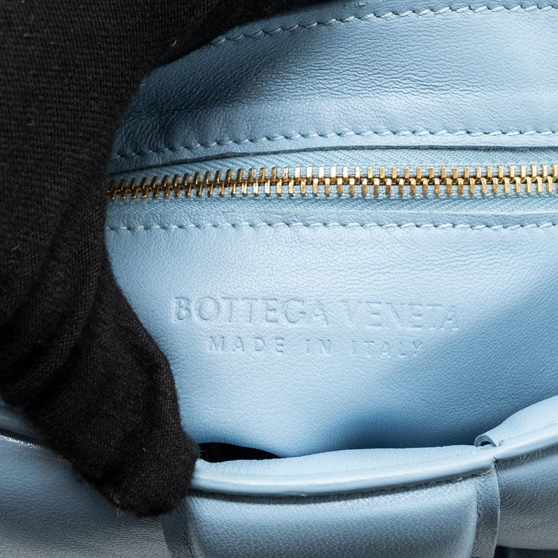 Bottega Veneta Padded cassette bag lambskin light blue GHW