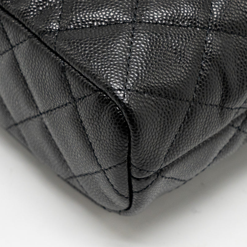 Chanel Quilted Hobo Bag Caviar Black GHW (Microchip)