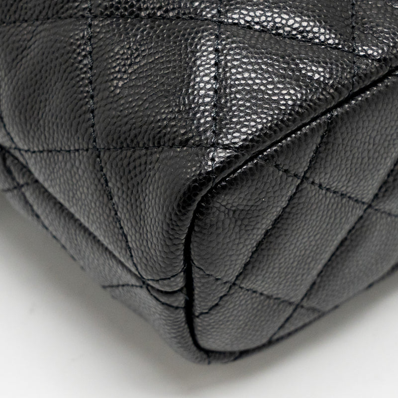 Chanel Quilted Hobo Bag Caviar Black GHW (Microchip)