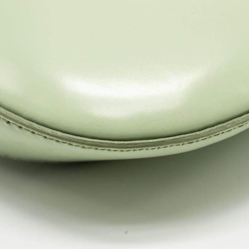 Prada Small Cleo Shoulder Bag Brushed Leather Light Green SHW