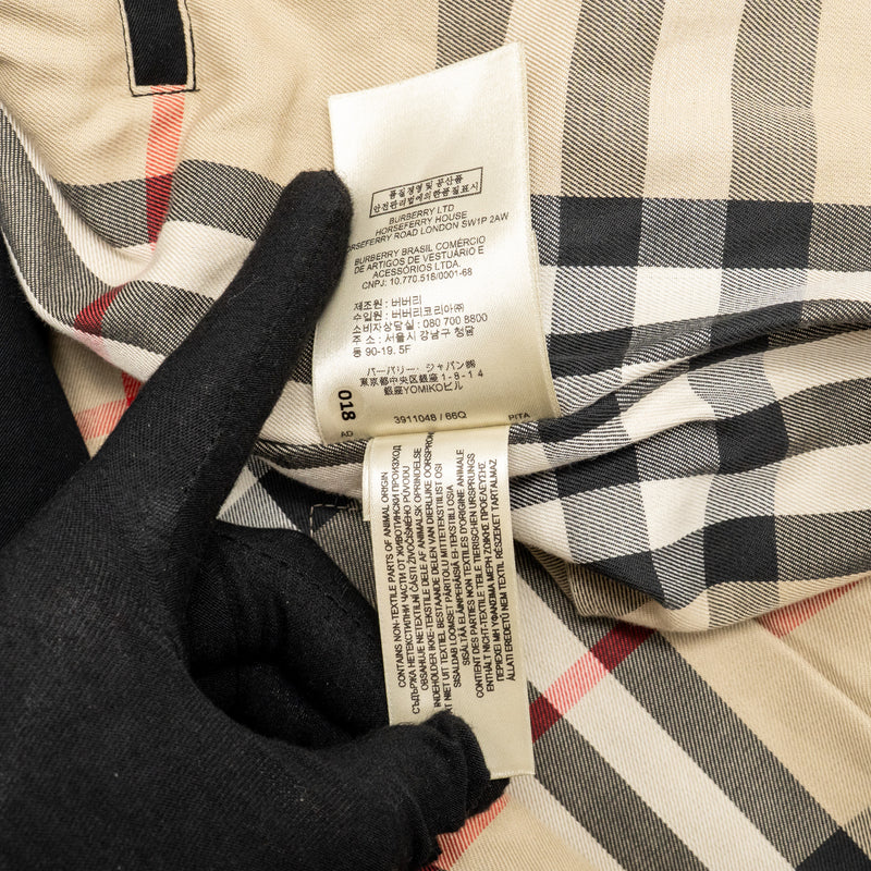 Burberry Size 48 Sandringham Short Trench Coat Cotton Black SHW
