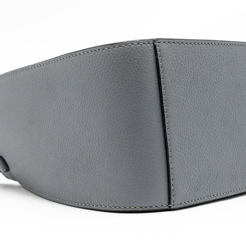 Loewe Mini Hammock Drawstring Bag Grained Calfskin Grey GHW
