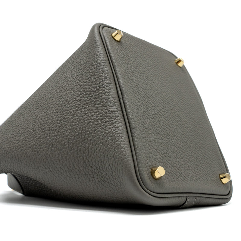 Hermes Picotin 18 Clemence Gris Meyer GHW Stamp U
