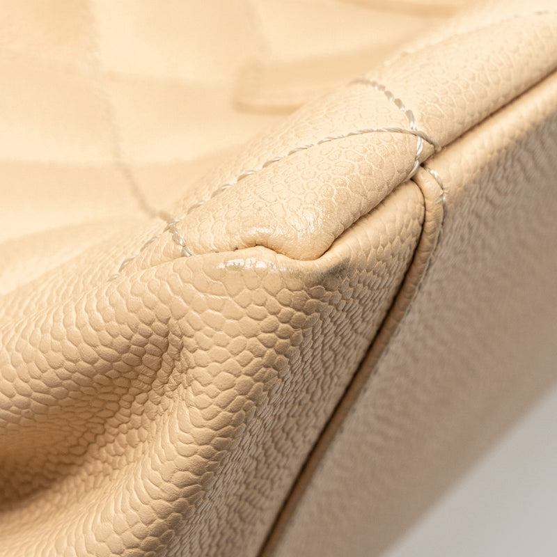 Chanel Grand Shopping Tote Bag caviar beige SHW