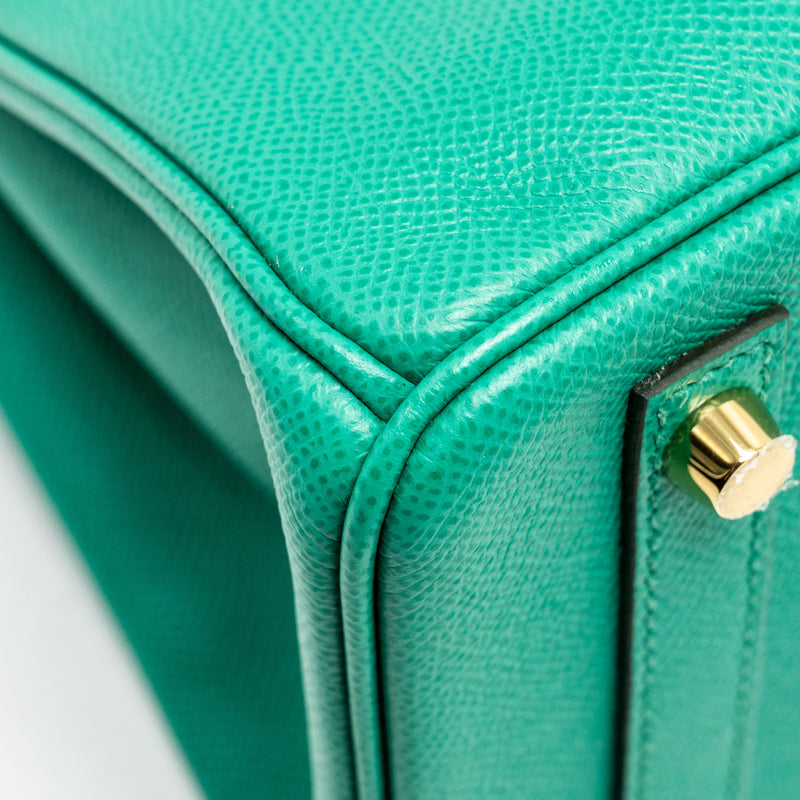Hermes Birkin 30 Epsom Vert Jade GHW stamp Z