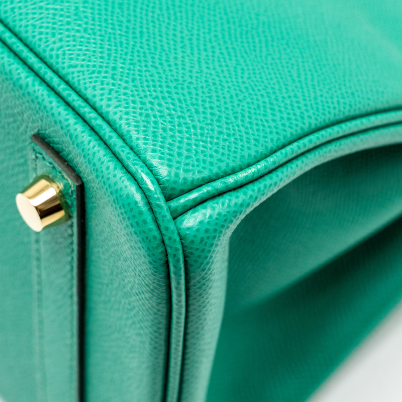 Hermes Birkin 30 Epsom Vert Jade GHW stamp Z