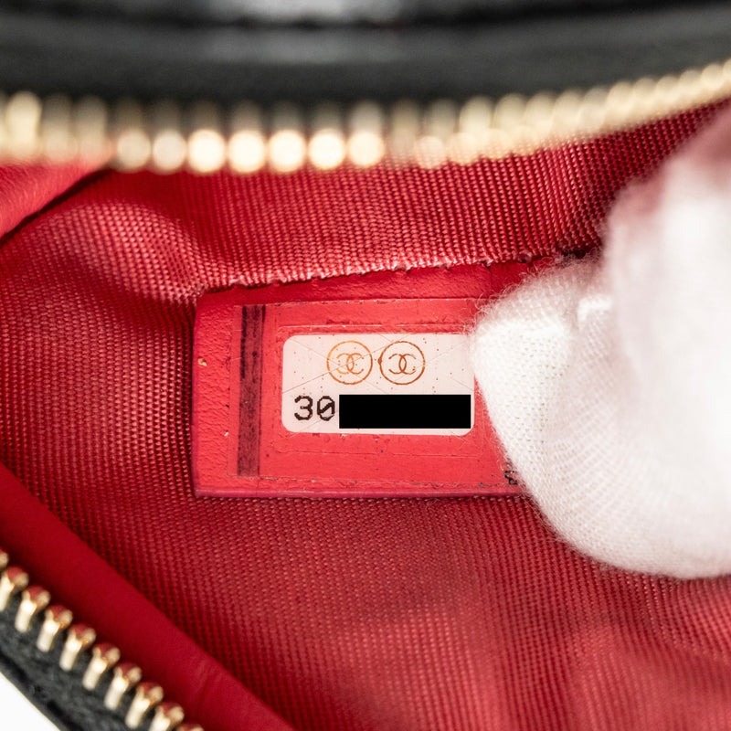 Chanel Quilted Diamond Zipper Coin Purse Caviar Black GHW