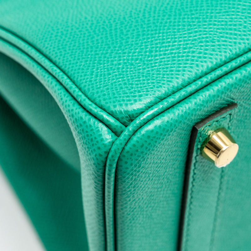 Hermes Birkin 30 Epsom Vert Jade GHW stamp Z