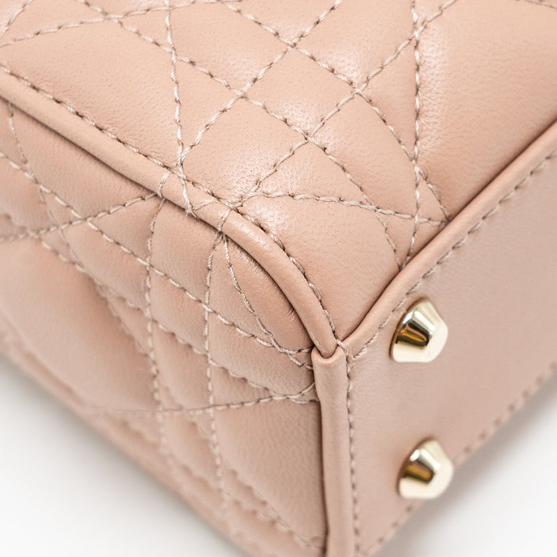 Dior Mini Lady Dior Lambskin Blush LGHW