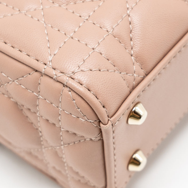 Dior Mini Lady Dior Lambskin Blush LGHW