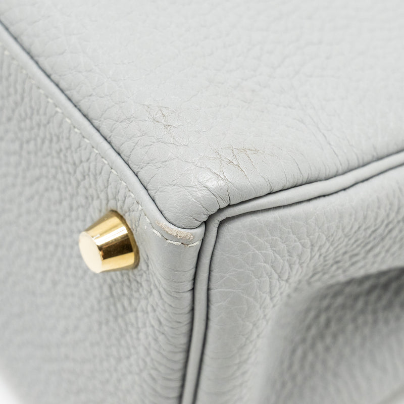 Hermes Kelly 25 Togo Gris Mouette GHW Stamp X