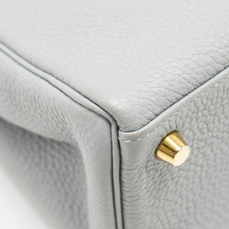 Hermes Kelly 25 Togo Gris Mouette GHW Stamp X