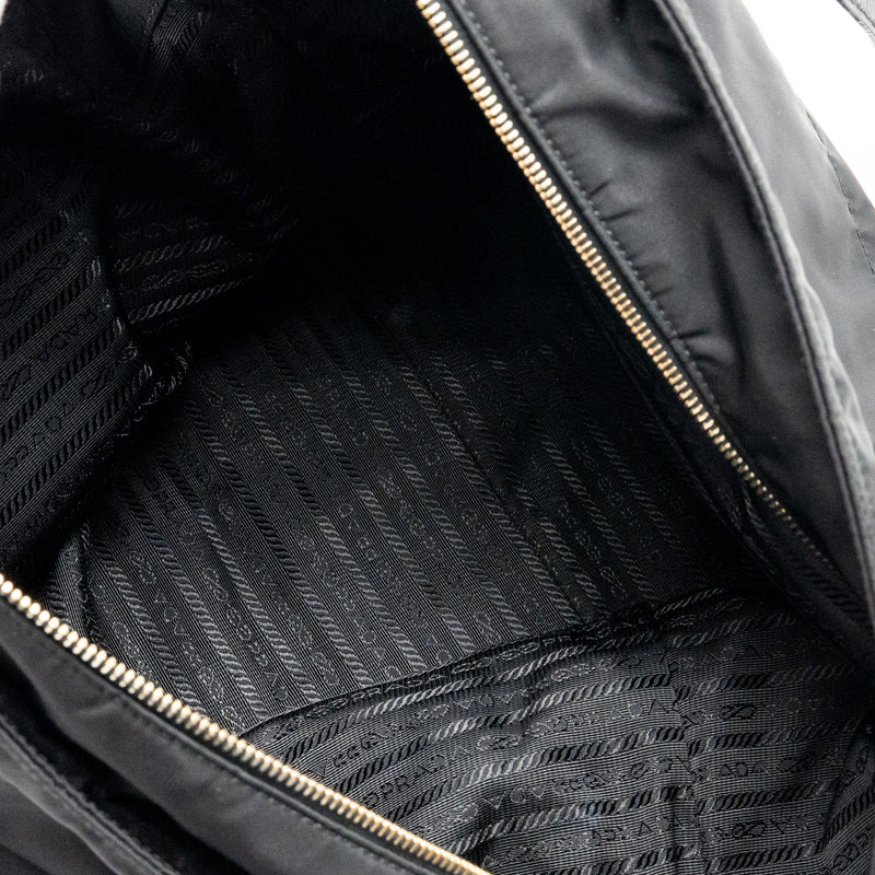 Prada Re-Edition Large Tessuto Tote Bag Re-Nylon/Saffiano Leather Black GHW