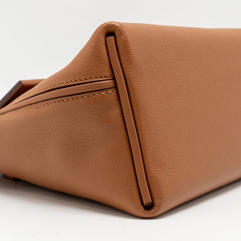 Hermes Mini 24/24 2424-21 Bag Evercolor/Swift Gold SHW Stamp Z