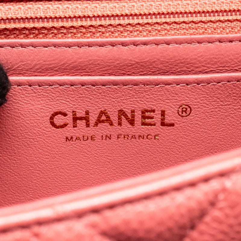 Chanel Mini Rectangular Flap Bag Caviar Pink GHW