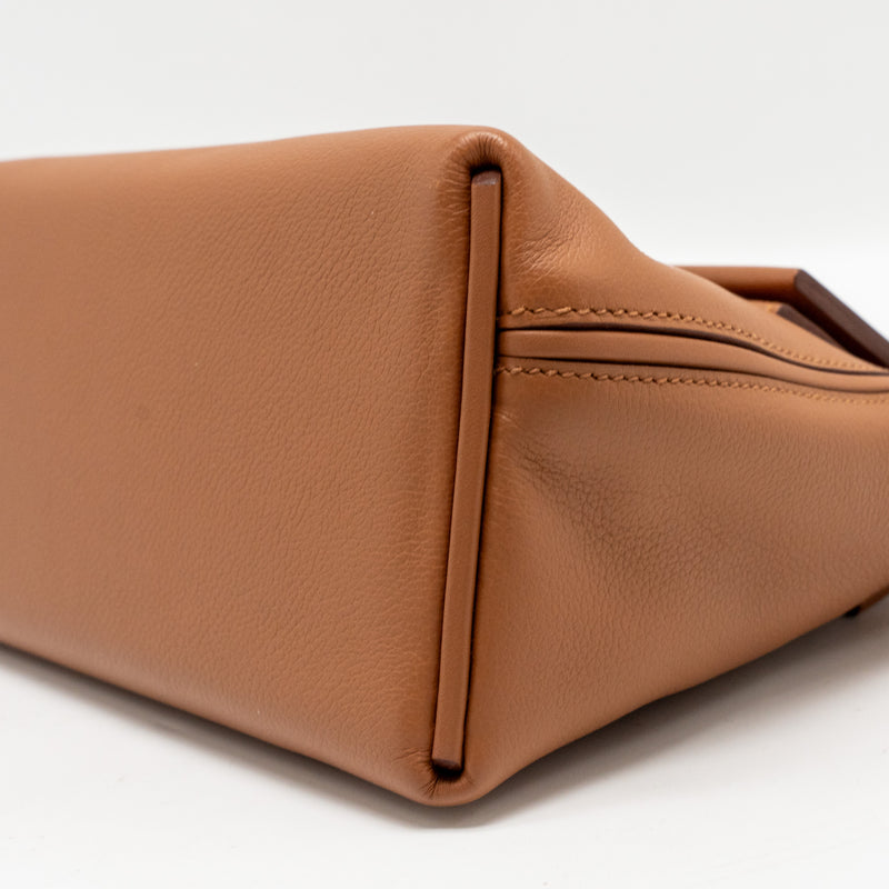 Hermes Mini 24/24 2424-21 Bag Evercolor/Swift Gold SHW Stamp Z