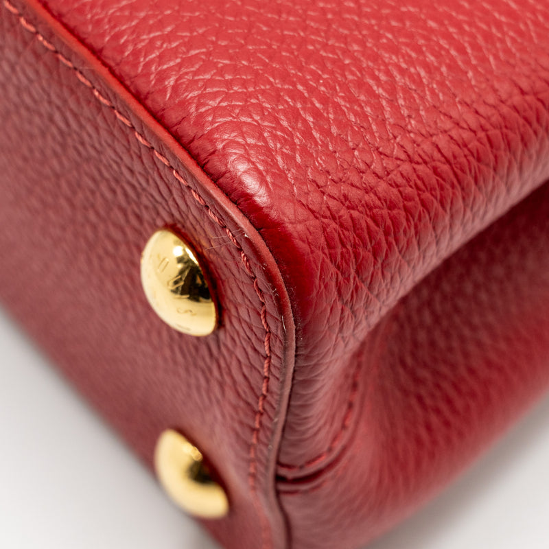 Louis Vuitton Capcuine BB with Python Handle Taurillon Red GHW