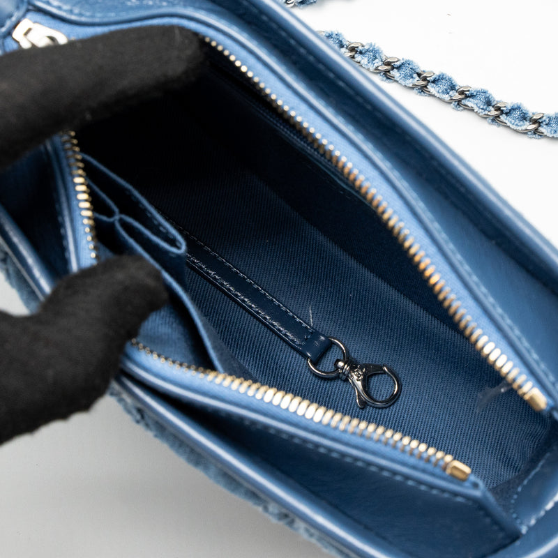 Chanel Small Gabrielle Hobo Bag Denim Blue Multicolour Hardware