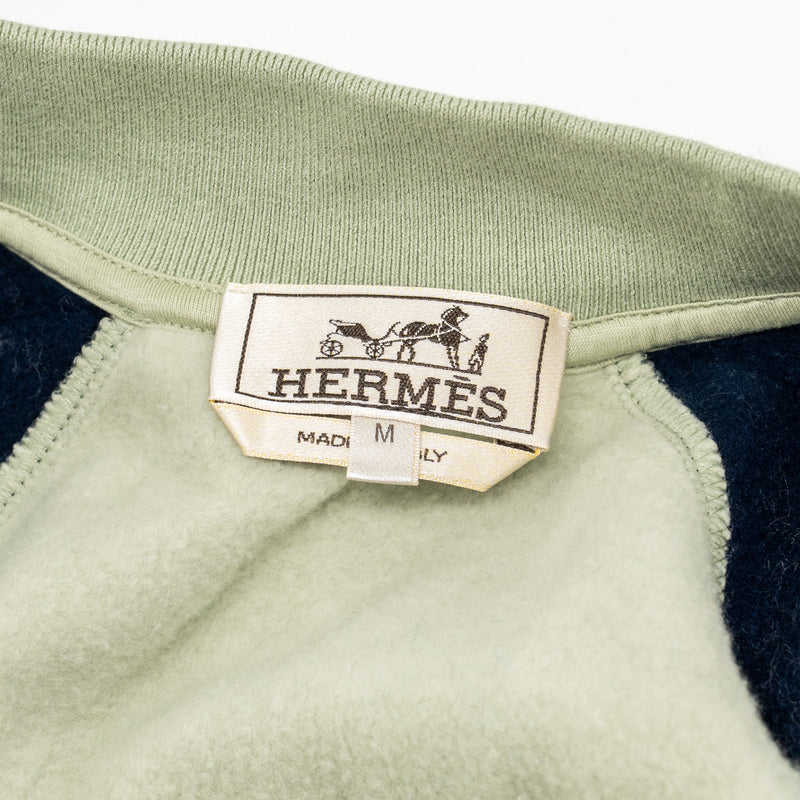 Hermes Size M H Jacket Cotton Green/Blue