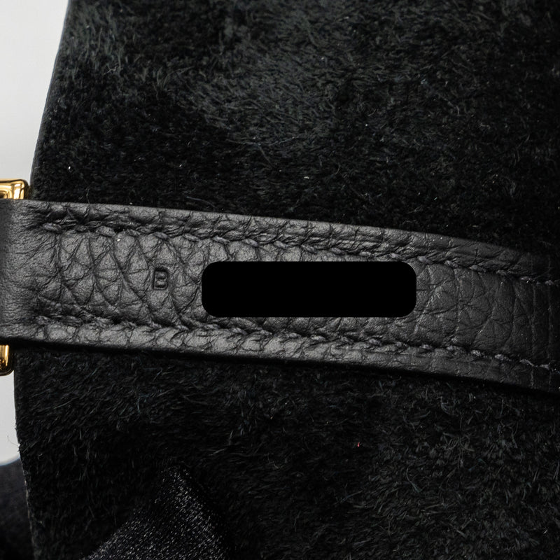 Hermers Picotin 18 Lock Bag Clemence Black GHW Stamp B