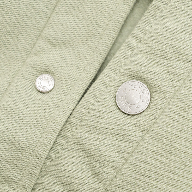 Hermes Size M H Jacket Cotton Green/Blue