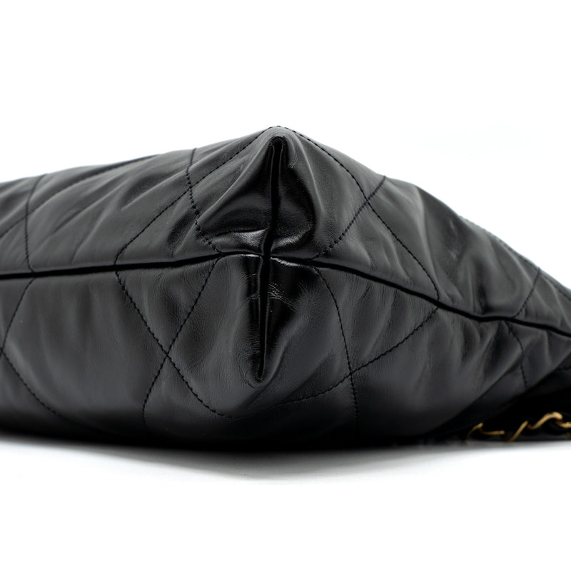 Chanel Small 22 Bag Shiny Calfskin Black GHW (Microchip)