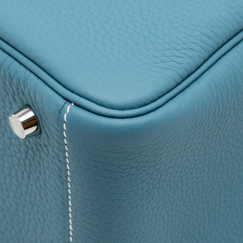 Hermes Lindy 26 Clemence New Blue Jeans SHW Stamp W