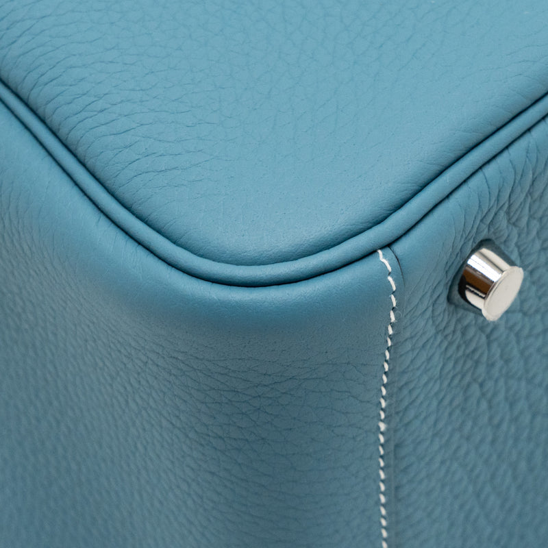 Hermes Lindy 26 Clemence New Blue Jeans SHW Stamp W