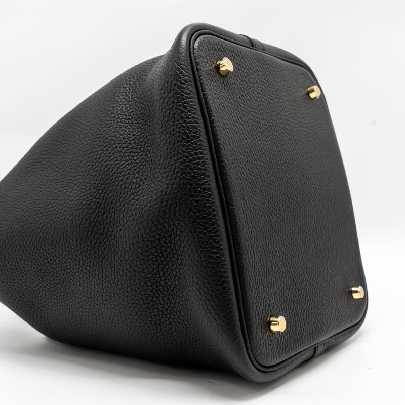 Hermes Picotin 22 Lock Bag Clemence Black GHW Stamp D