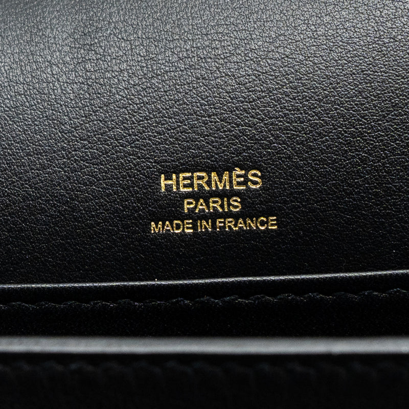 HERMES MINI ROULIS SWIFT BLACK GHW STAMP Y