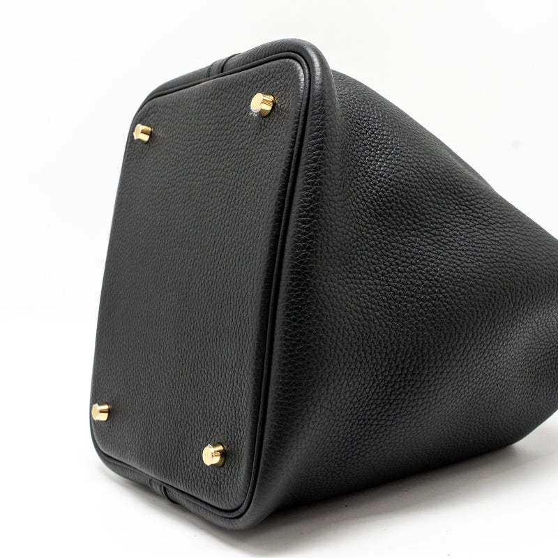 Hermes Picotin 22 Lock Bag Clemence Black GHW Stamp D