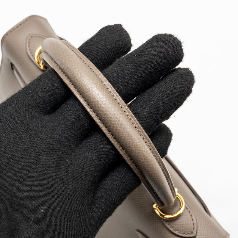 Hermes Kelly 25 Epsom 8F Gris Etain GHW stamp D