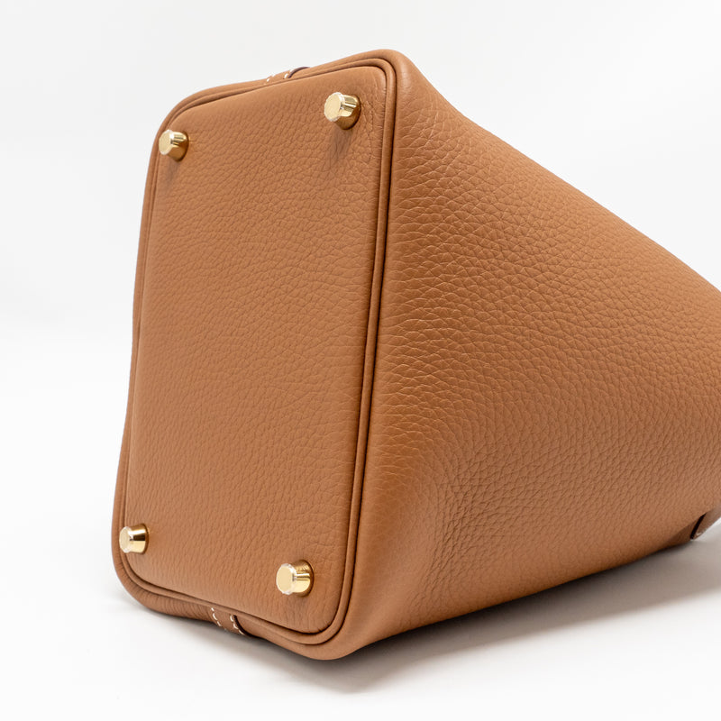 Hermes Picotin 18 Lock Bag Clemence Gold GHW Stamp K