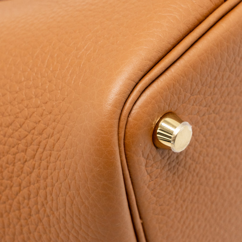 Hermes Picotin 18 Lock Bag Clemence Gold GHW Stamp K