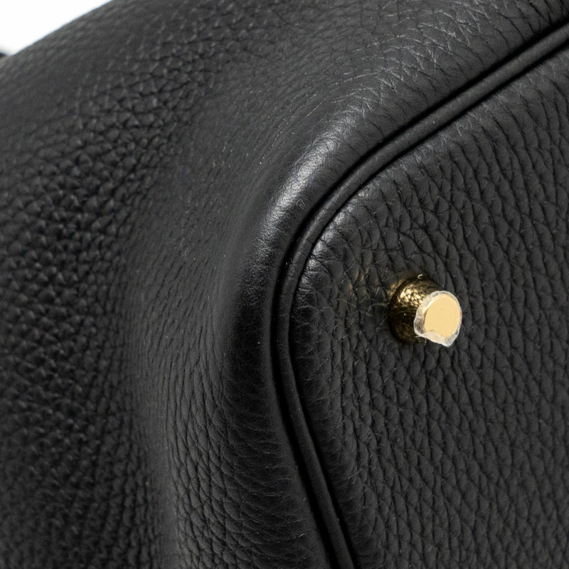 Hermes Picotin 22 Lock Bag Clemence Black GHW Stamp D