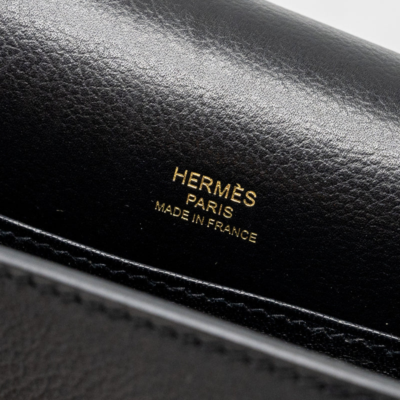 Hermes Mini Roulis evergraine Black LGHW stamp Z