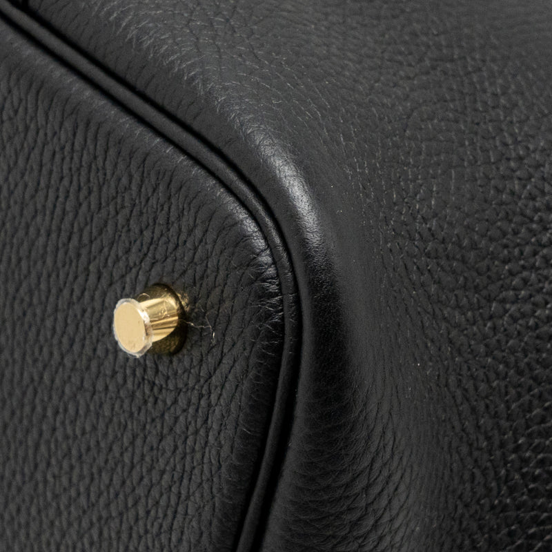 Hermes Picotin 22 Lock Bag Clemence Black GHW Stamp D