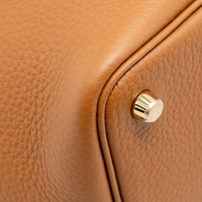Hermes Picotin 18 Lock Bag Clemence Gold GHW Stamp K