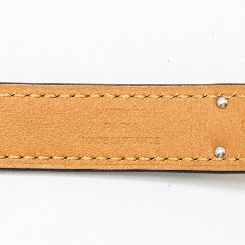 Hermes Kelly 18 Belt Epsom Black SHW Stamp D