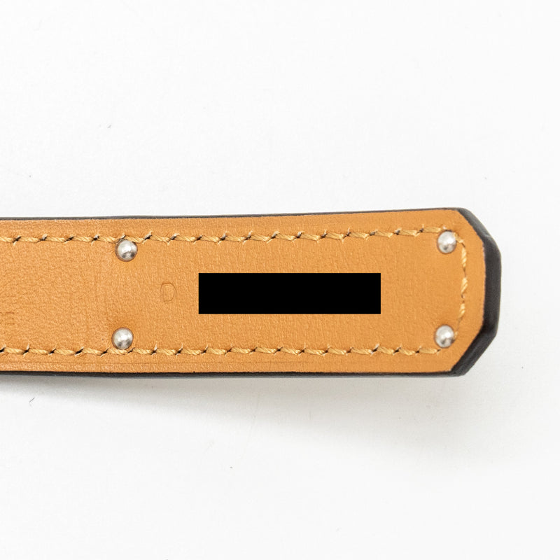 Hermes Kelly 18 Belt Epsom Black SHW Stamp D