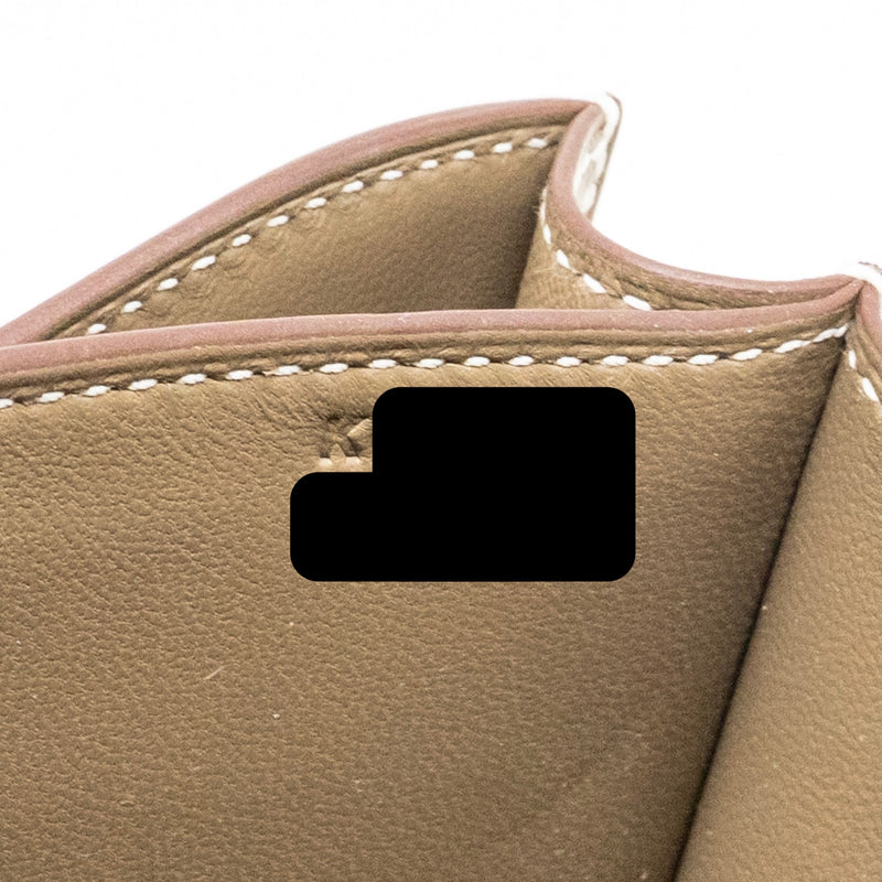 Hermes Mini Constance Chèvre Mysore Etoupe GHW Stamp K