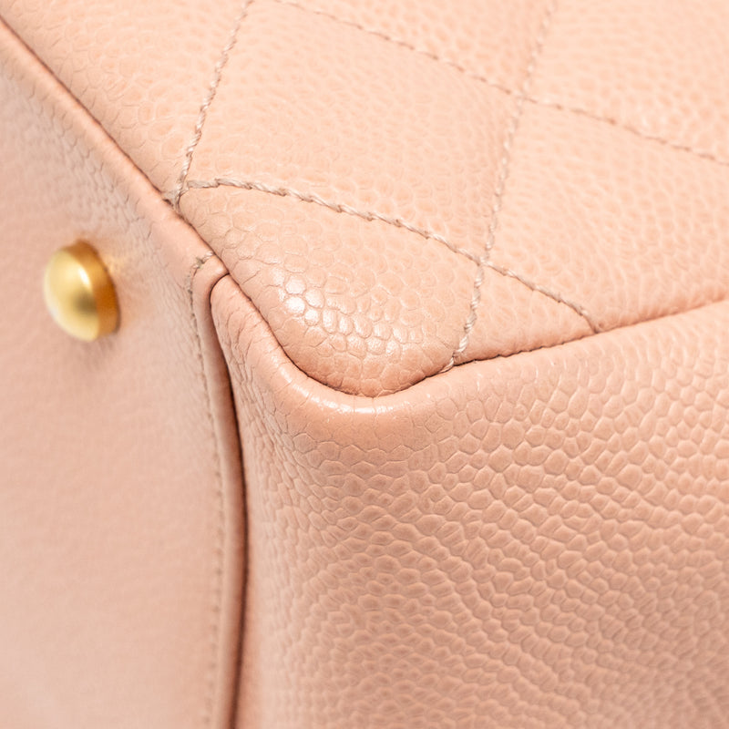 Chanel Petite Timeless Tote Chain Bag Quilted Caviar Pink GHW