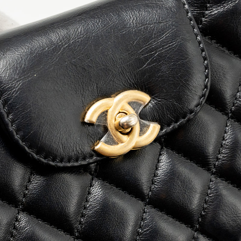 Chanel Mini Kelly Shopping Tote Bag Calfskin black GHW (microchip)