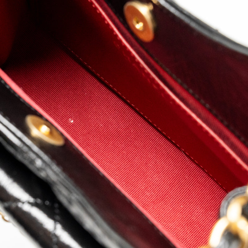 Chanel 23b small hobo bag shiny calfskin black GHW (microchip)