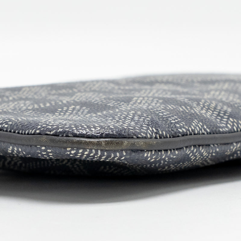 Goyard Senat Pouch PM Goyardine Canvas/Calfskin Grey SHW
