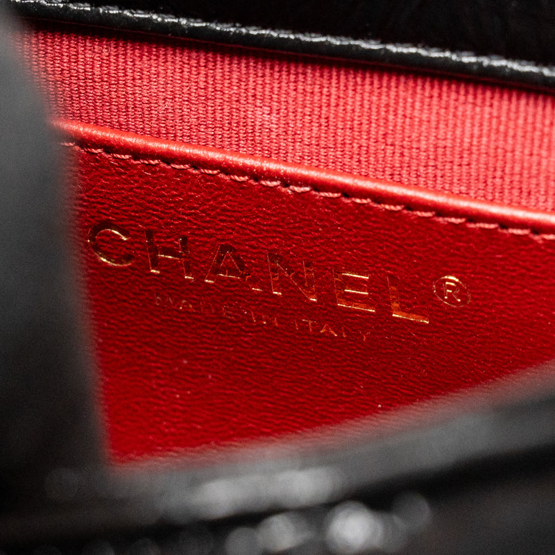 Chanel 23b small hobo bag shiny calfskin black GHW (microchip)